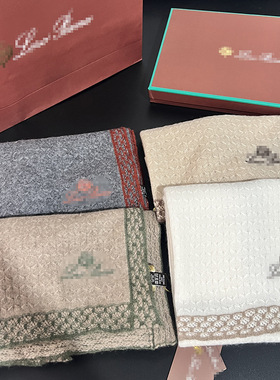 LP老钱风闭眼入秋冬时尚羊绒针织围巾百搭简约披肩围脖小众复古新