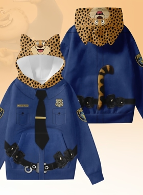 跨境热卖款疯狂动物园3d印花卫衣男女潮牌套头连帽衫