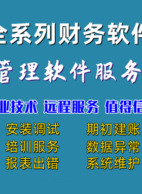 金算盘安装维护服务/eERP-G/E系/B系/6f年结报表公式调整技术远程