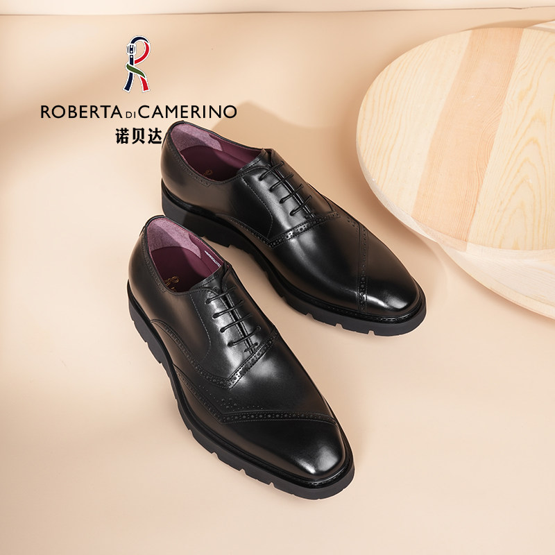 意大利诺贝达男鞋男士商务正装皮鞋真皮轻奢三接头德比鞋青年婚鞋,流行男鞋,正装皮鞋,淘宝优惠券,粉丝福利购,淘宝优惠卷