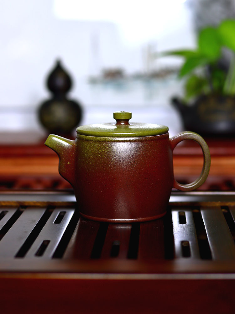 坭兴陶柴烧壶茶壶茶具柴烧精品汉瓦壶高档茶器中式家用泡茶壶