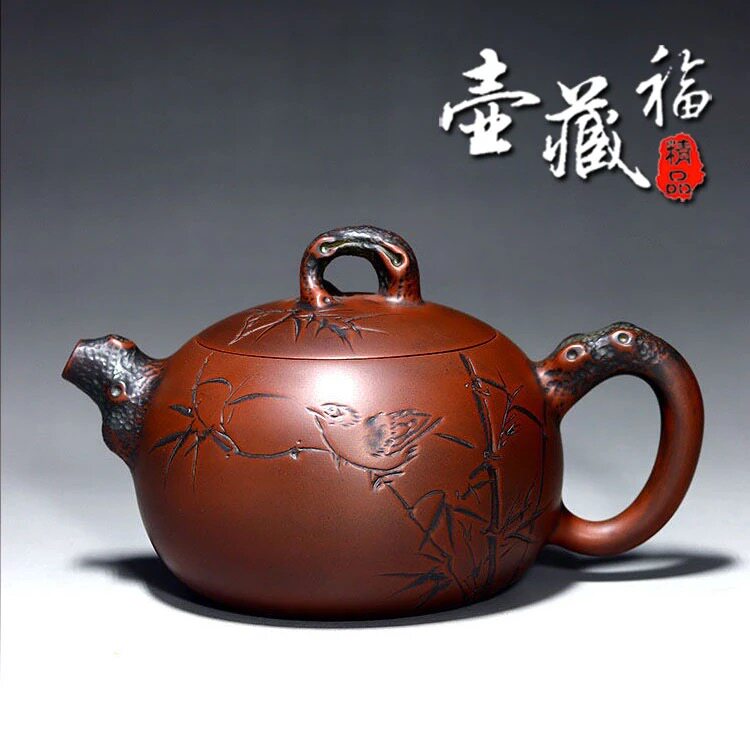 仿生供春壶西施壶260ml钦州坭兴陶茶壶纯手工复古风茶壶茶具家用