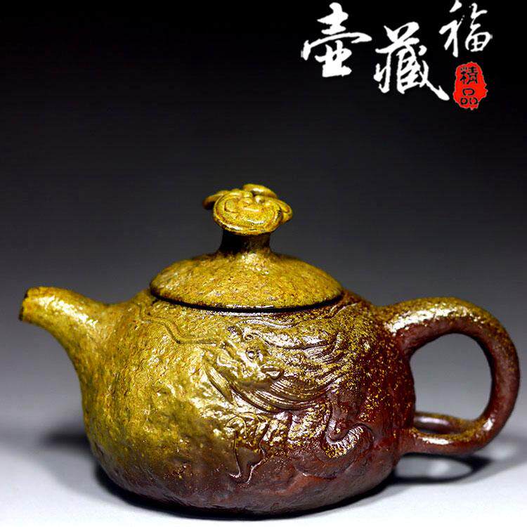 新品坭兴陶柴烧壶供春壶纯手工中式复古家用茶具泡茶壶非紫砂