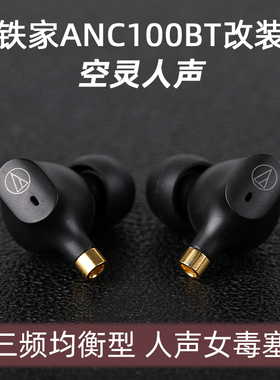 铁家ANC100BT入耳式耳机mmcx有线带麦蓝牙hifi女毒人声耳塞typeC