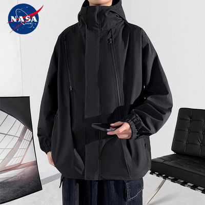 NASA冲锋衣男款2024新款防风防水夹克三合一可拆卸内胆保暖外套女