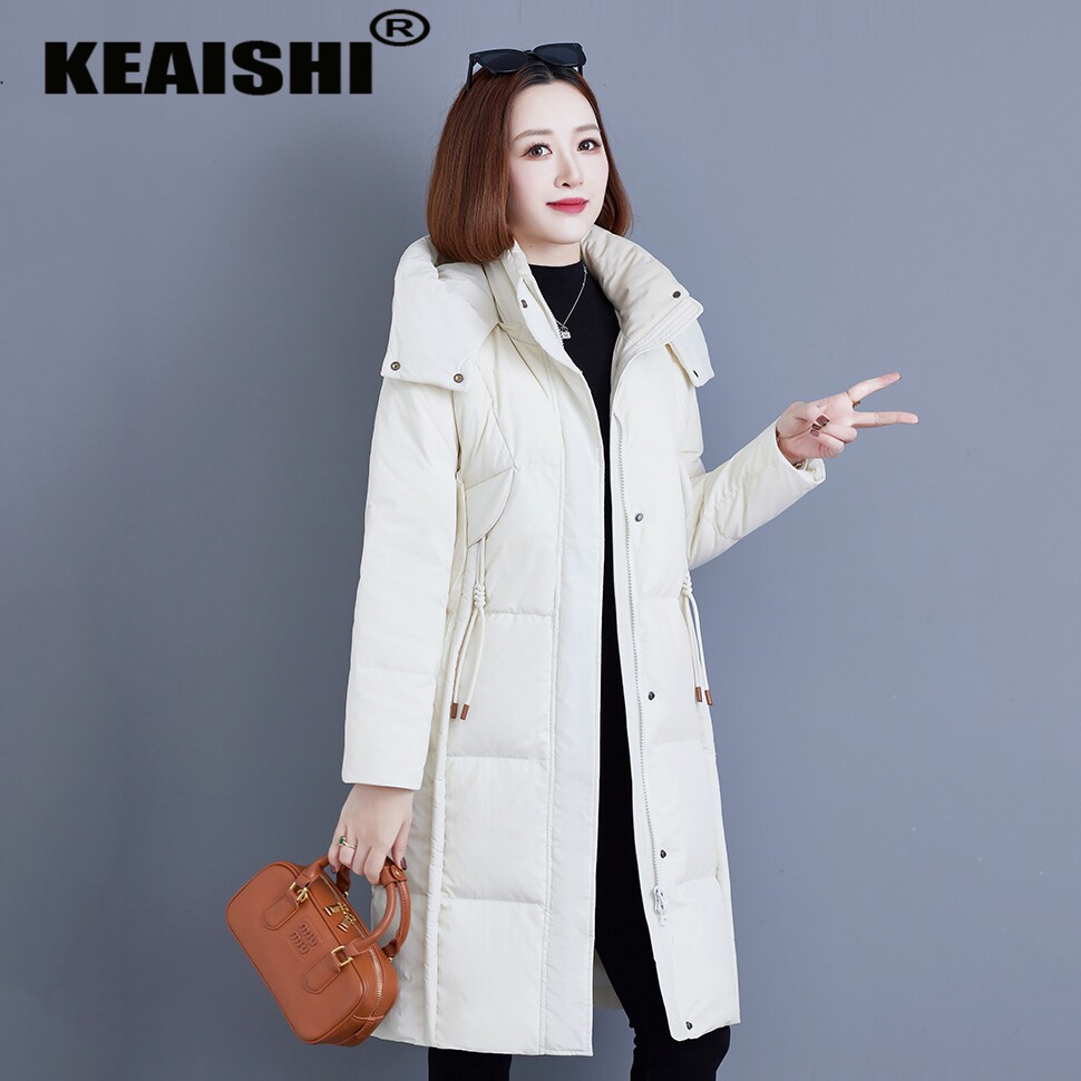 KEAISHI香港轻奢2025冬季新款高端品牌白鸭绒羽绒服宽松大码外套