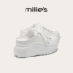 厚底增高小白鞋 MILLIE 休闲包头拖 女2026春季 新款 妙丽真皮拖鞋
