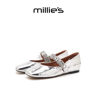 单鞋 女春季 新款 MILLIE 优雅玛丽珍鞋 妙丽芭蕾舞鞋 法式 方头低跟