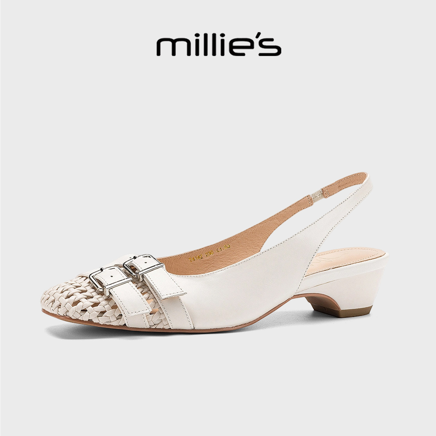 MILLIE'S/妙丽法式尖头凉鞋女夏镂空一脚蹬绝美度假风配裙子单鞋