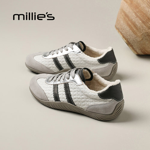 millies妙丽平底加绒阿甘鞋
