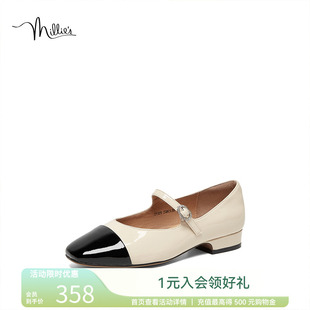 通勤女浅口单鞋 妙丽牛皮晚晚鞋 一字带玛丽珍时尚 新款 Z1325CQ3 春季