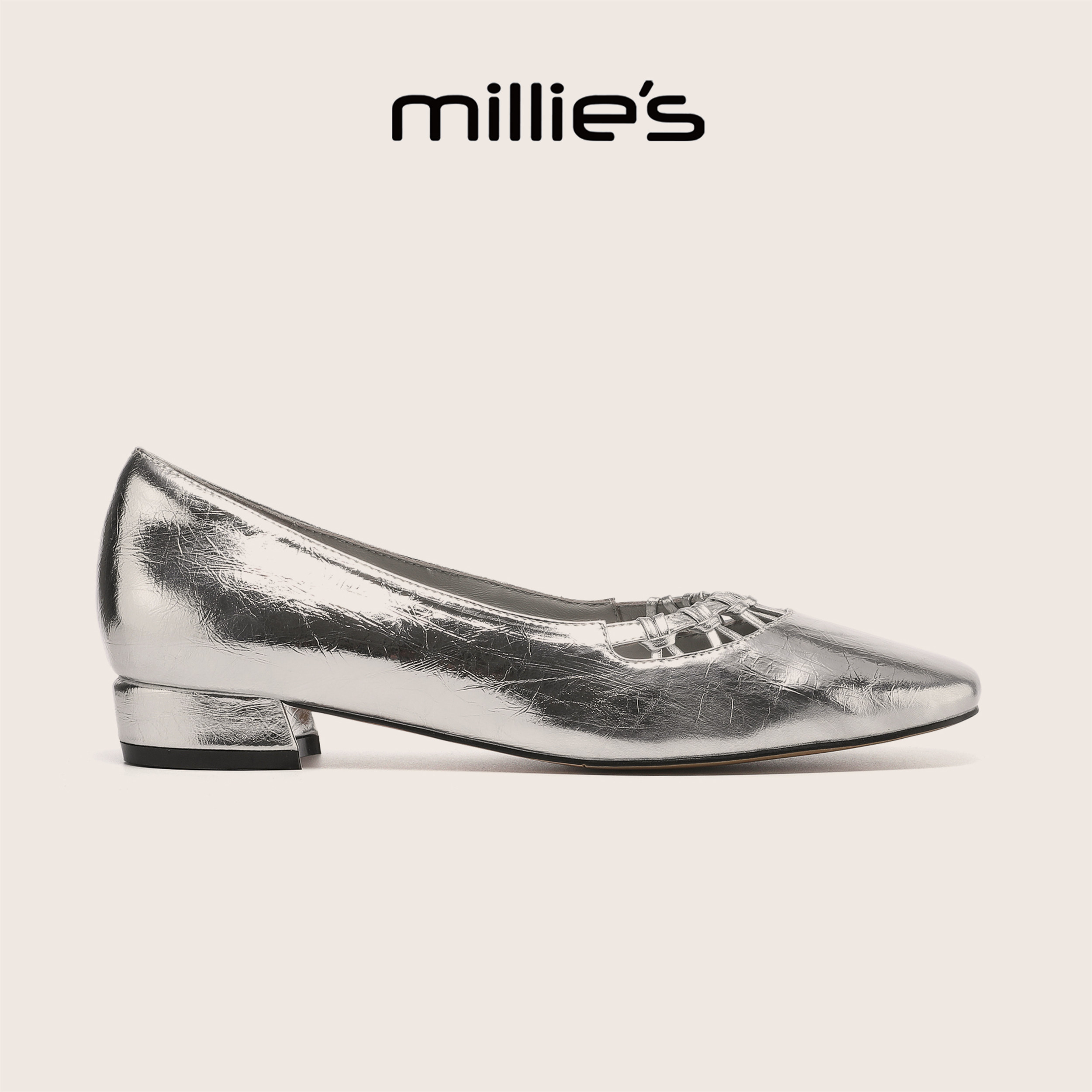 MILLIE'S/妙丽官方旗舰店夏季爆款巨好看玛丽珍鞋女粗跟浅口单鞋C