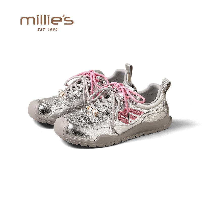 MILLIE'S/妙丽小众厚底板鞋2026春季爆款百搭设计感韩系休闲女鞋