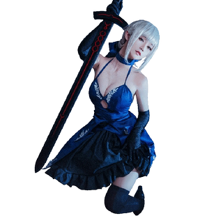 【漫囧】FGO fate吾王 阿尔托利亚cos 黑saber黑礼服cosplay现货