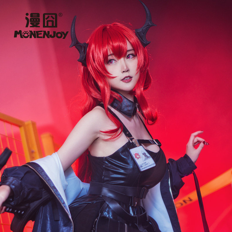 明日方舟 史尔特尔 手游 暗红色造型长发 cos假发 现货