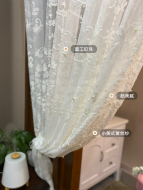 rèm cửa 2 lớp Móc treo rèm nổi theo phong cách châu Âu tùy chỉnh 
            kiểu Mỹ truyền ánh sáng và mờ đục cao cấp thêu gạc trắng phòng khách phòng ngủ ren trang trí ban công rèm 2 lớp phòng khách rèm vải đẹp