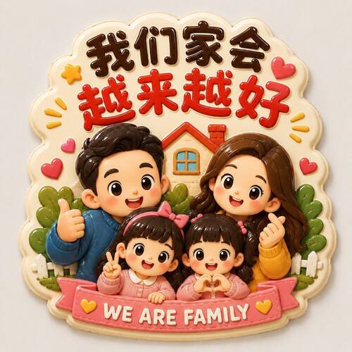 亚克力7cm创意磁吸冰箱贴