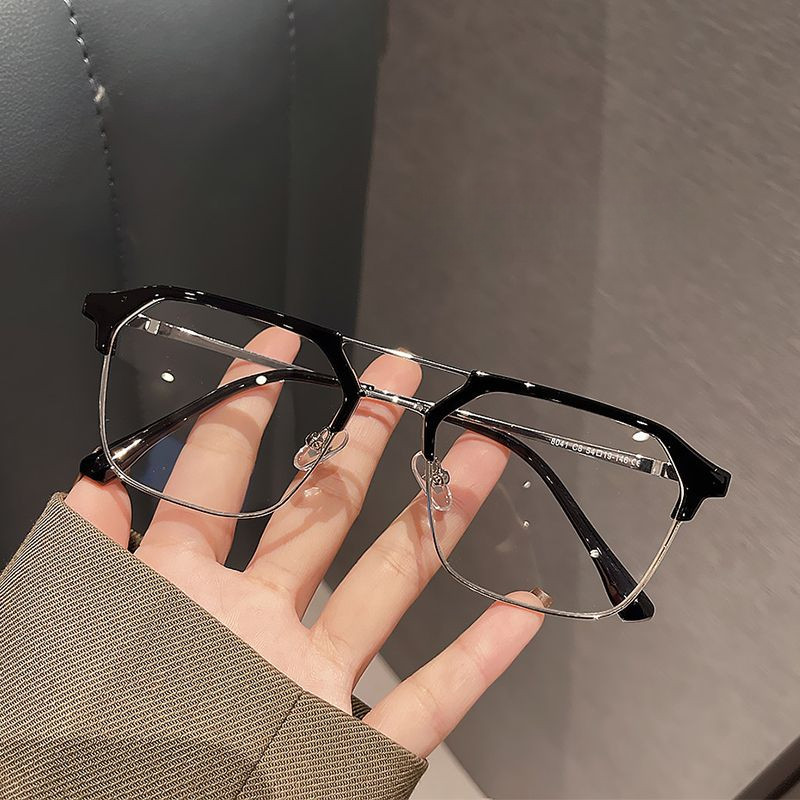 日系文艺复古素颜平光镜男士高级感防蓝光眼镜框女生可配近视眼睛