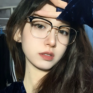 Tanalis「2204」网红超轻防辐射日系黑框度数大框护目镜框男款