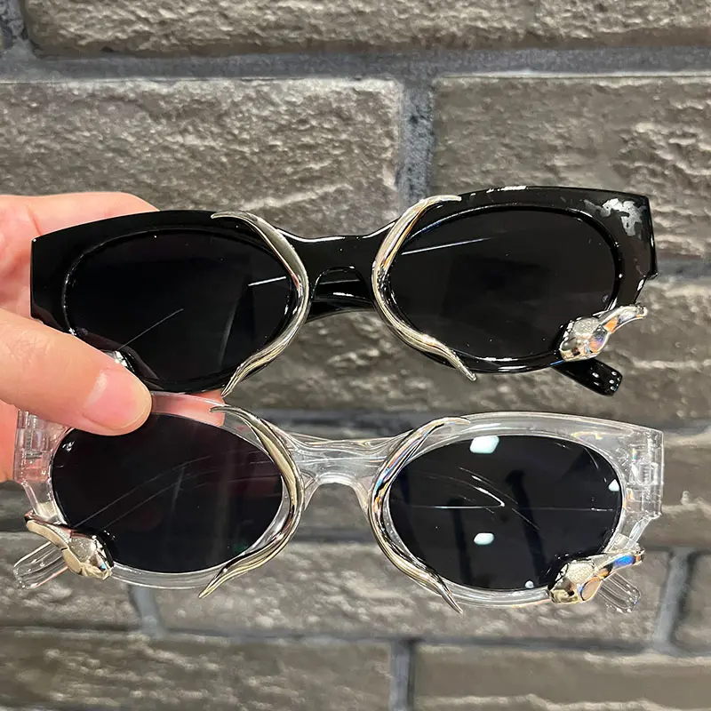 Jennie同款立体灵蛇墨镜Y2K复古辣妹酒吧科技感凹造型太阳镜潮女