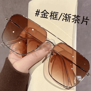 九龙城寨围城古天乐同款太阳眼镜男款双梁茶色龙卷风开车专用墨镜