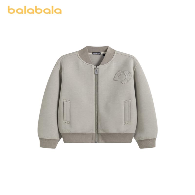 【bp精致时尚】巴拉巴男童外套大童宽松棒球服儿童秋装新款童装潮