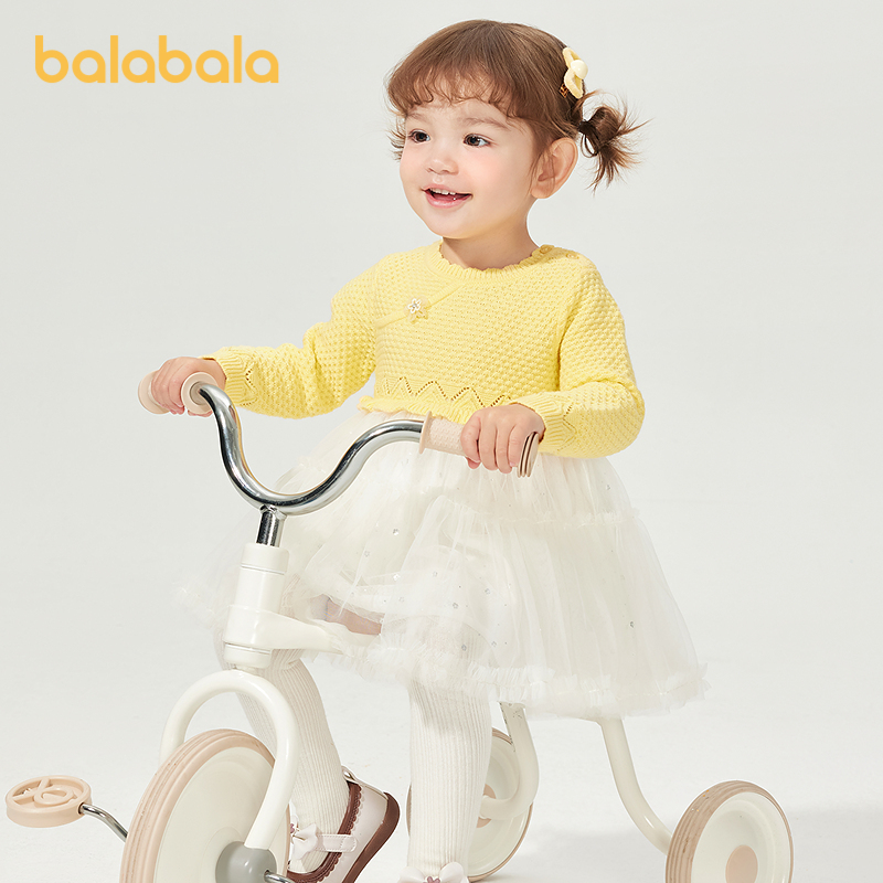 【商场同款】巴拉巴拉童装婴儿连衣裙公主裙2025新款春装甜美洋气