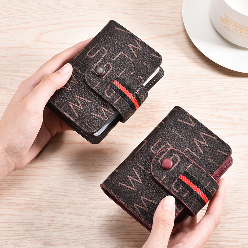 新款女卡包大容量多卡位信用卡证件驾驶证名片卡夹女零钱包防消磁