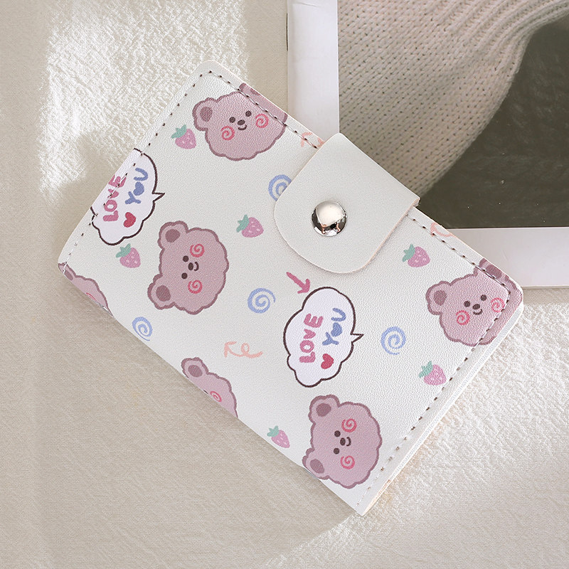 新款卡包短款小巧卡包卡通少女多功能迷你小卡包名片零钱包大容量