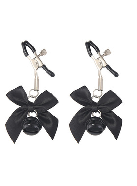 【笼中鸟】蝴蝶结铃铛夹子粉色黑色叮当夹子金属夹