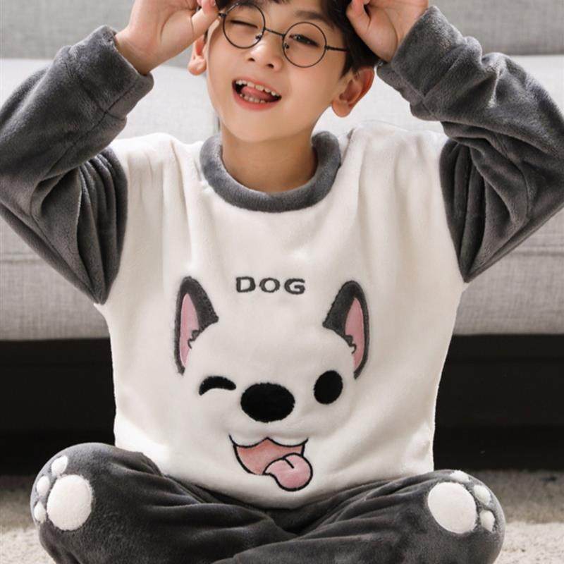儿童法兰绒睡衣加厚冬款男孩秋冬季加绒套装珊瑚绒男童家居服大童,童装/婴儿装/亲子装,家居服套装,淘宝优惠券,粉丝福利购,淘宝优惠卷