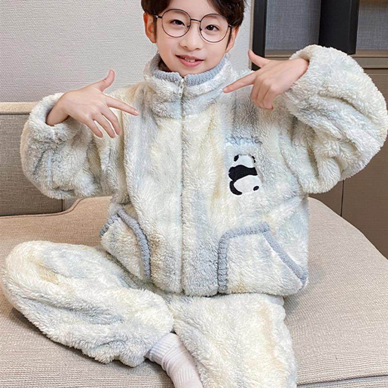 儿童珊瑚绒睡衣男童秋冬季2025新款加厚保暖大童男孩青少年家居服,童装/婴儿装/亲子装,家居服套装,淘宝优惠券,粉丝福利购,淘宝优惠卷