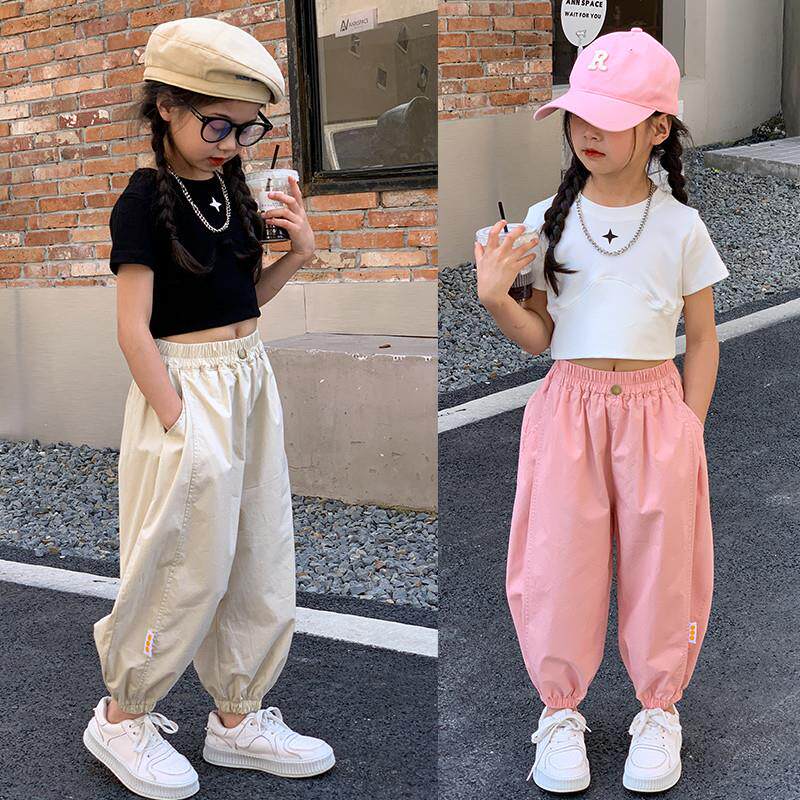 女童哈伦裤2025夏季薄款宽松洋气灯笼裤中大儿童休闲小女孩束脚裤