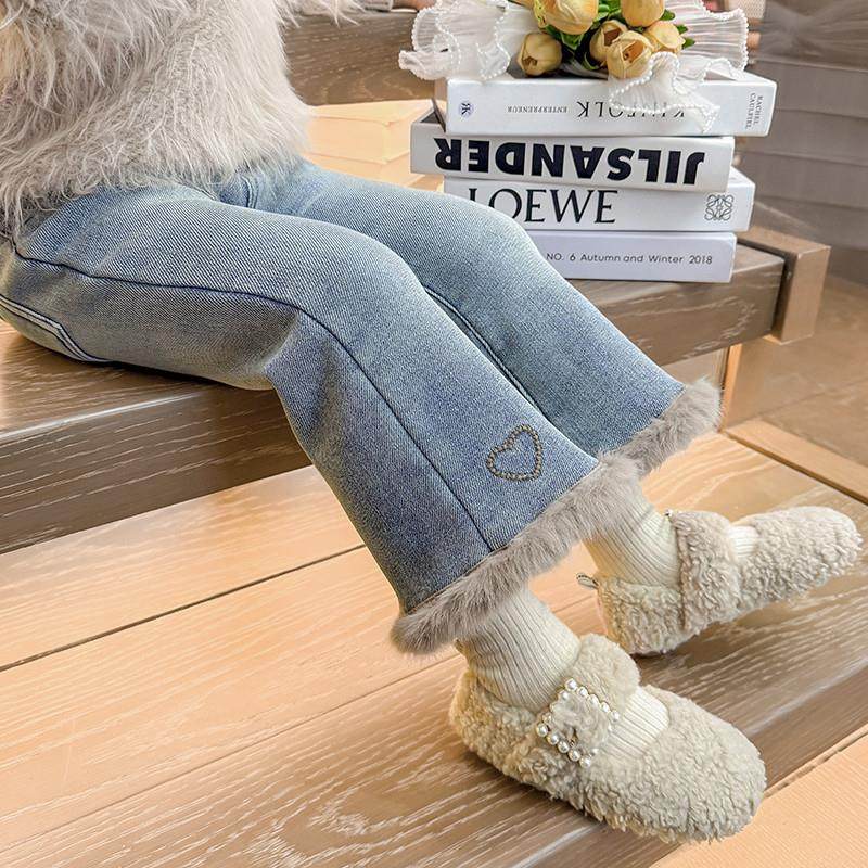 喇叭裤女童加绒牛仔裤冬季2025新款女宝宝加厚冬装儿童一体绒裤子,童装/婴儿装/亲子装,裤子,淘宝优惠券,粉丝福利购,淘宝优惠卷