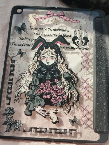 【原创】暗黑系平板ipad保护壳亚克力 y2k 古董doll 黑暗华丽风玫瑰十字架 带笔槽三折款哥特风Gothic
