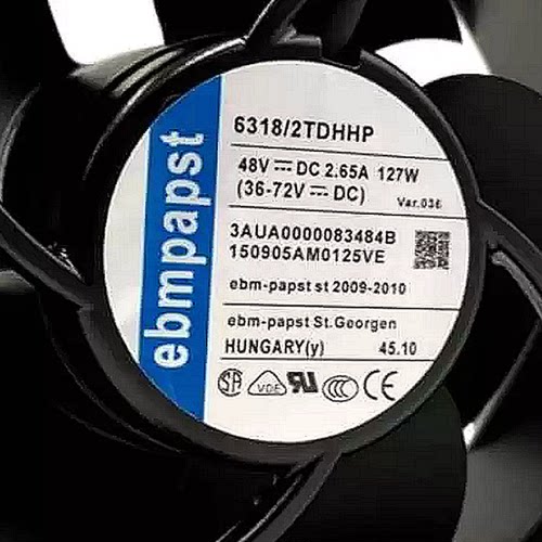 德国EBM 6318/2TDHP  48V 2.65A 127W   防水接口 变频器机柜风扇