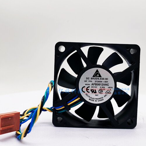 6013 AFB0612VHC 12V 0.36A 全新原装台达 PWM温控CPU散热风扇6CM