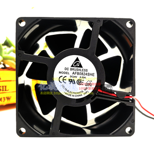 8038台达DELTA 24V 0.50A AFB0824SHE/EHE 8CM厘米变频器散热风扇