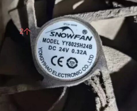 全新 YY8025H24B 8025 24V 0.32A双滚珠8厘米直流工业设备风扇