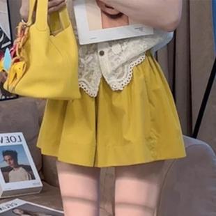 宽松显瘦瑜伽热裤 子女夏季 薄款 运动裤 胖mm冰丝速干阔腿裤 大码 短裤