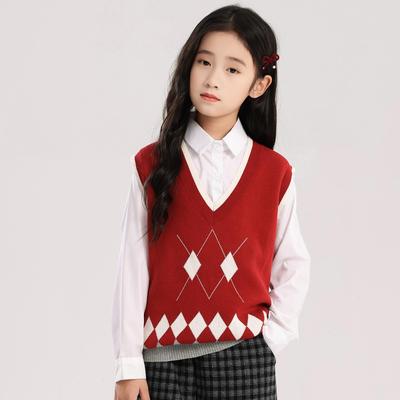 儿童纯棉背心小学生毛衣