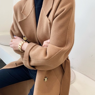 双面呢大衣女2025年新款