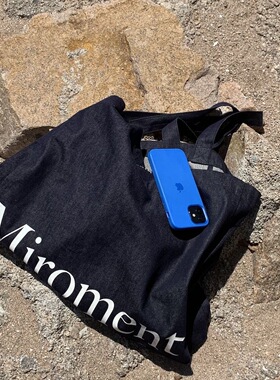 新款miroment帆布包单肩牛仔布袋大容量学生装书夏季女时尚潮包包