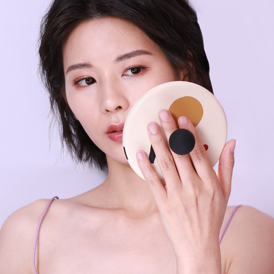 MUID手持镜子随身补光小圆镜led充电便携式化妆镜带灯美妆送女友