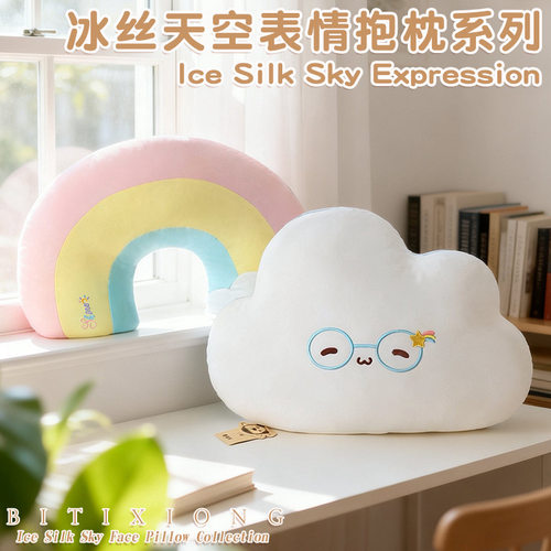 新款网红爆款冰丝系列天空款式玩具抱枕床搭子抱枕睡觉卧室枕头