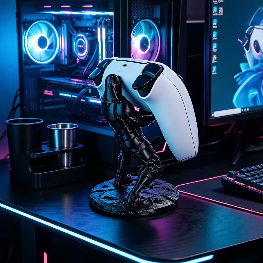 3D打印Fortnite黑骑士PS5手柄支架电脑桌面装饰Xbox控制器游戏架图片