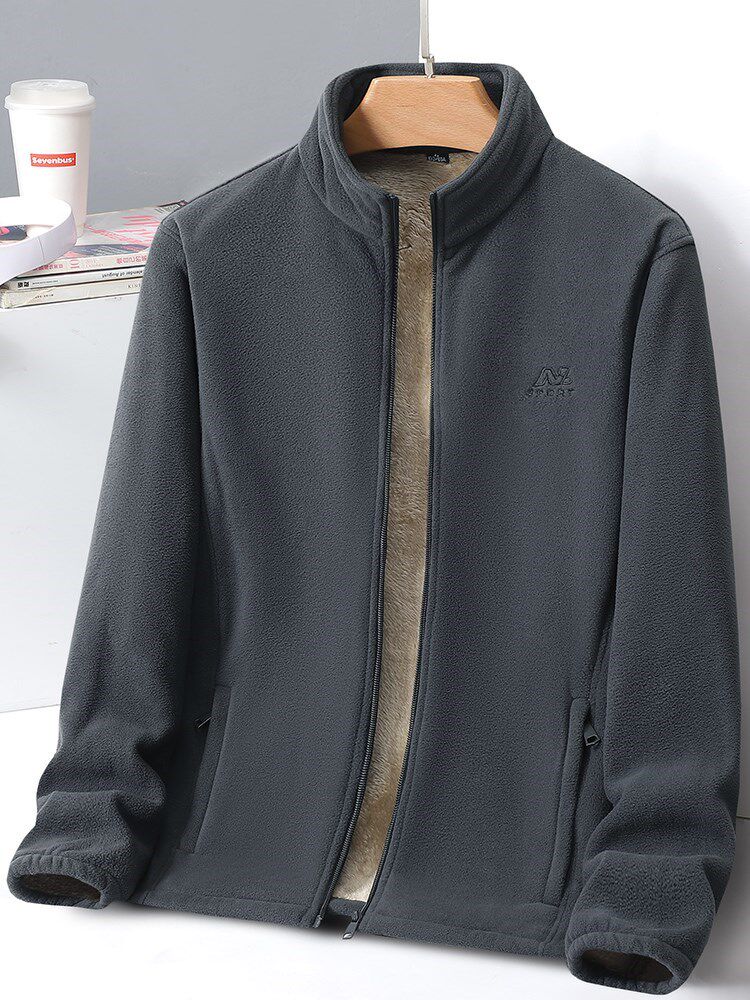 MAROLIO 스타일과 온도가 싱크로  재킷 남성 가을 겨울 캐주얼 벨벳 두꺼운 대형 스탠드 칼라 재킷