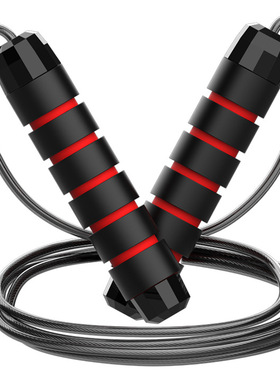 钢丝跳绳健身负重训练跳绳中小学生中考竞速跳绳跨境直播