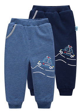 非常小鱼38736男童冬季休闲个月针织纯棉中小童夹棉棉裤童装长裤