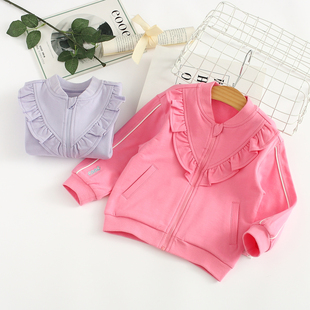 上衣100 非常小鱼60185新款 外套帽衫 女童针织纯棉柔软开衫 140 春季